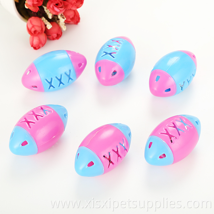 7cm rugby ball with bell for cat playing cat ball